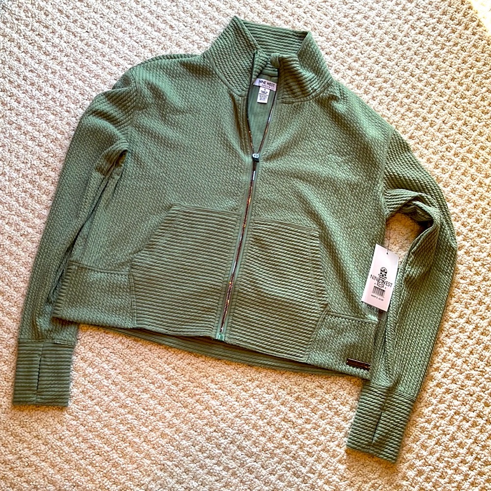 Nine West Active Green Zip Up Jacket - Picture 1 of 14